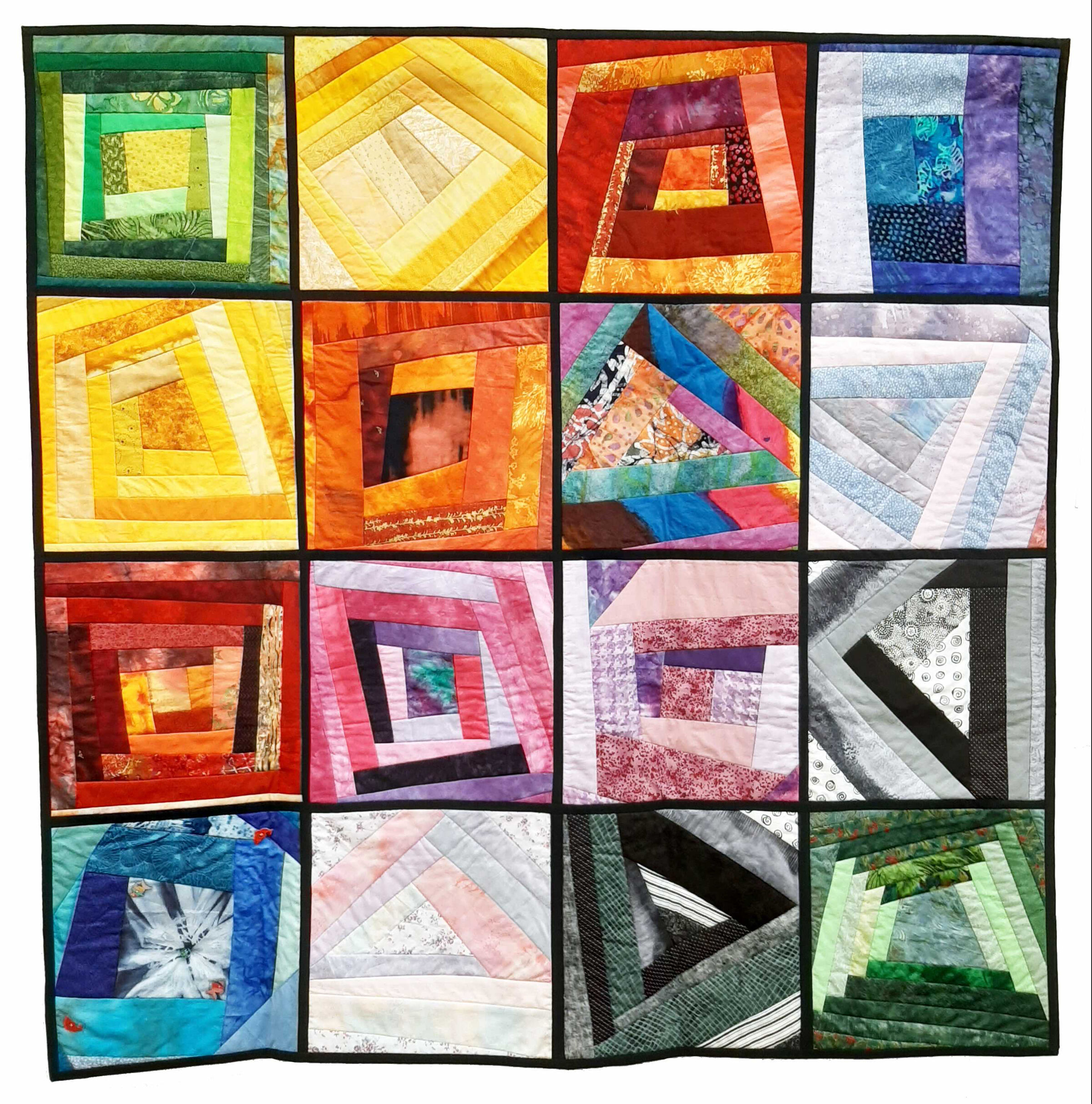modern tribute log cabin Anne Tuck Young Quilters