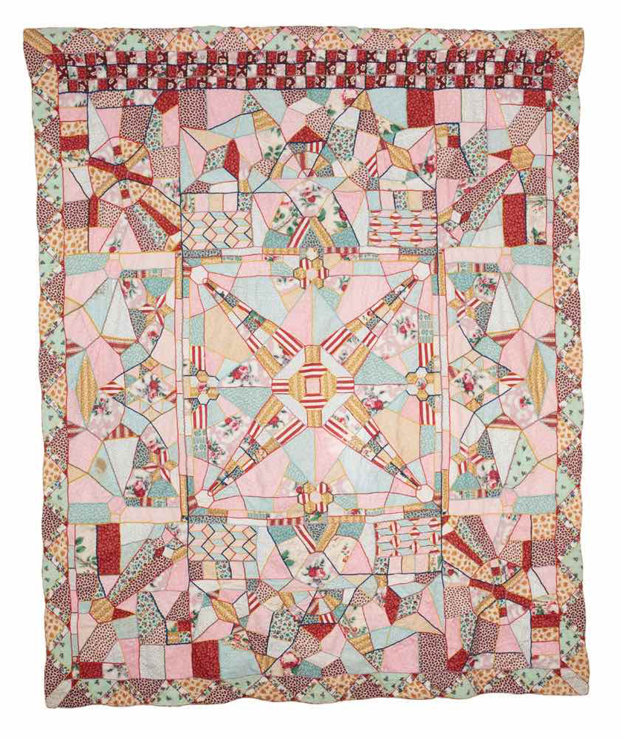 Braided Start 19th century coverlet