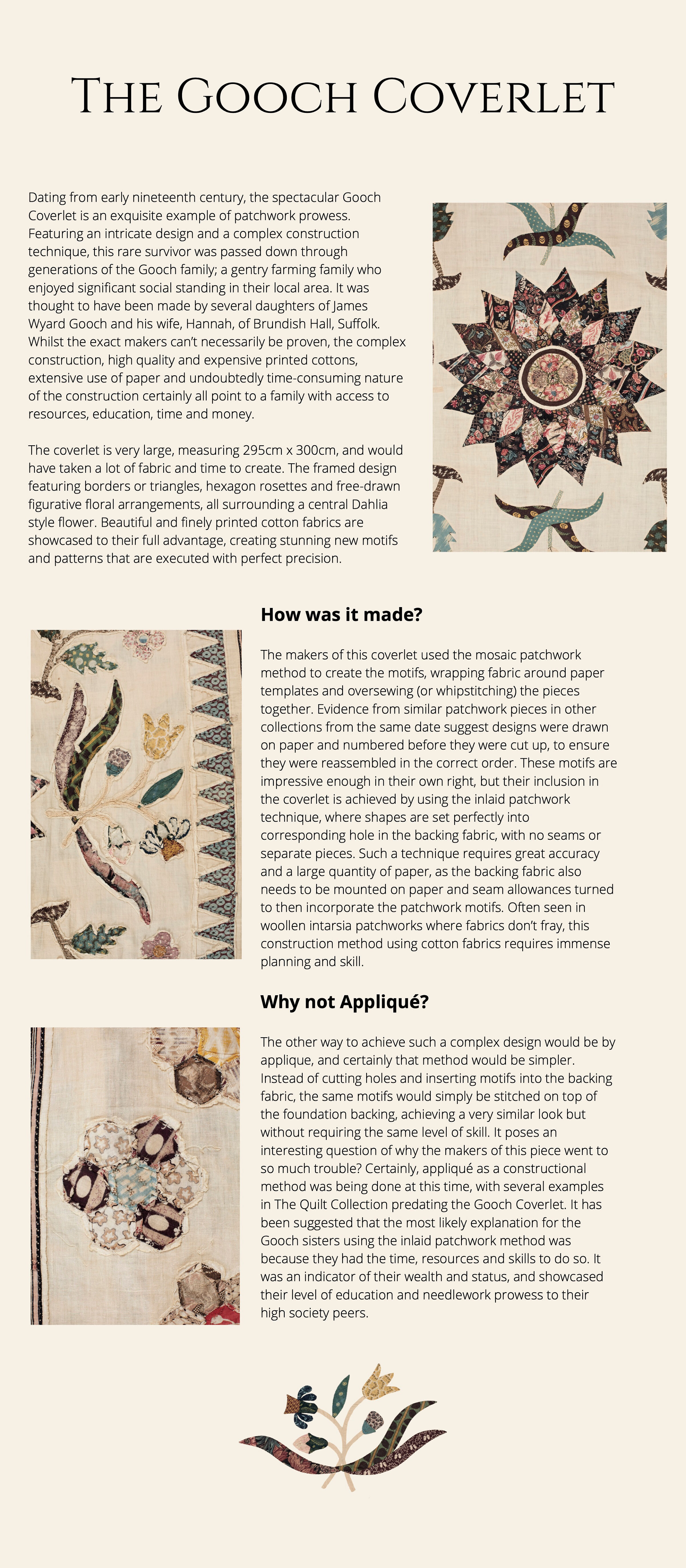 Gooch Coverlet (1800–1820): Rare Inlaid Patchwork Quilt by 
