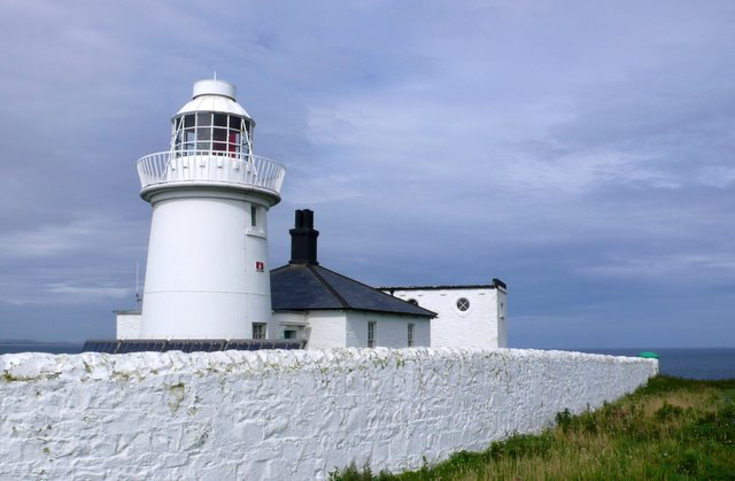 Farne Islands lighthouse off the coast of Northumberland where the quilt was made