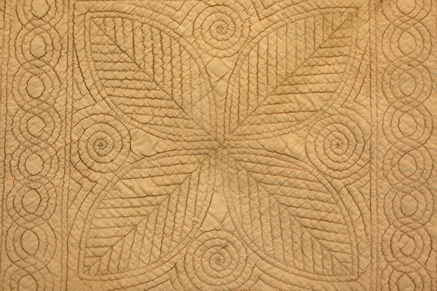 Close up example of quilting