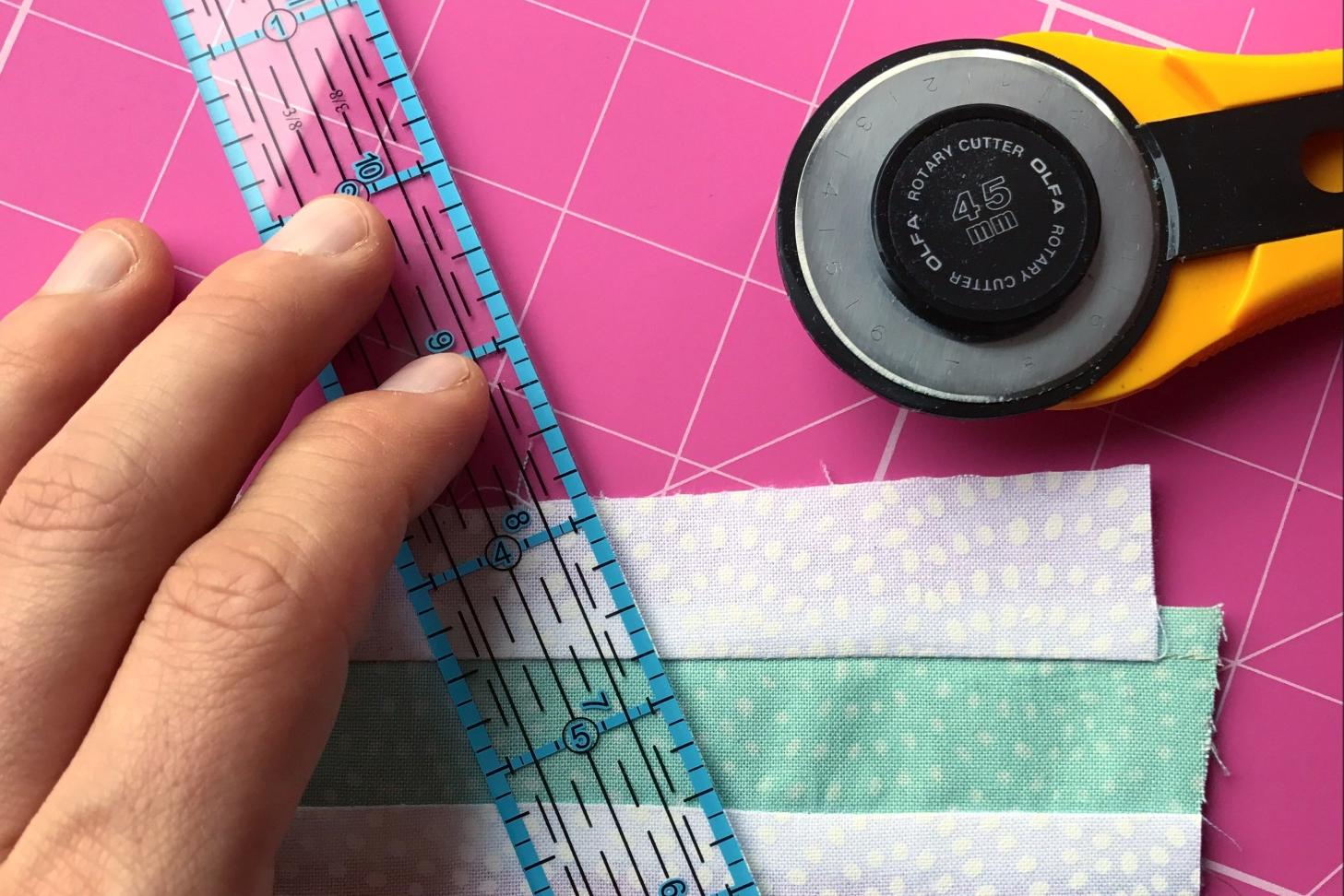 Rotary cutter and ruler