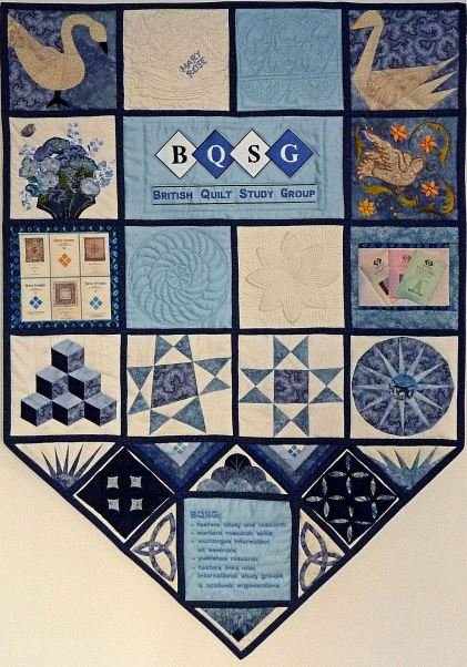 British Quilt Study Group quilted banner