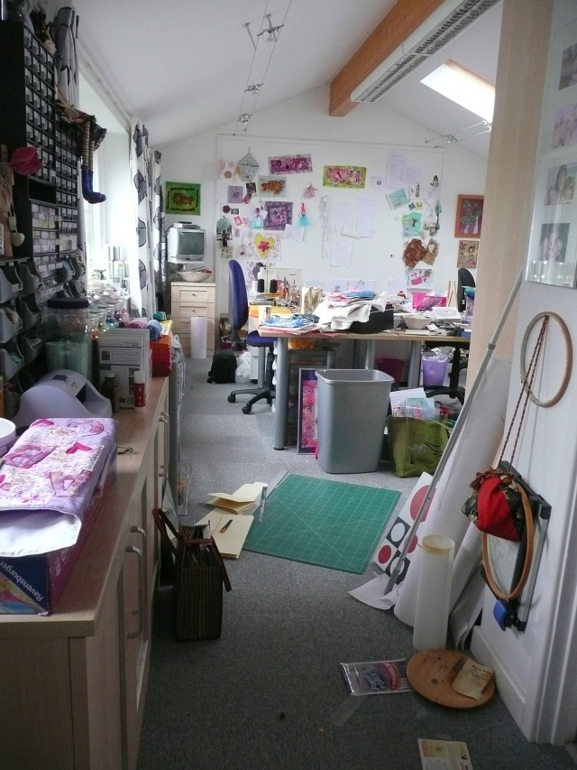 Moira's quilting workspace