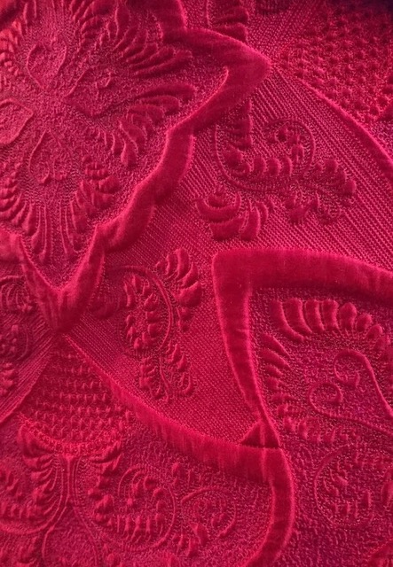 Detail of winning quilt: The trouble with magenta, hot or not