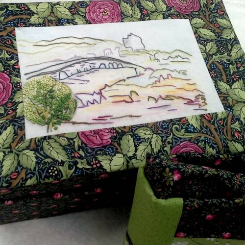 Boxes Embellished with Stitchery