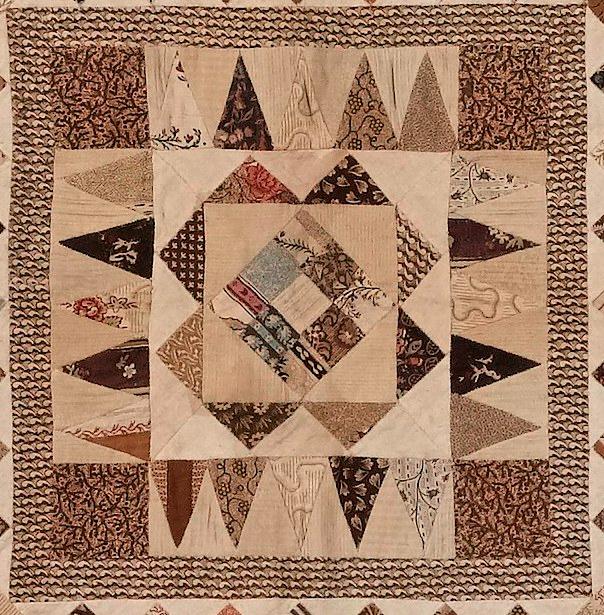 Close up section of the Billings coverlet