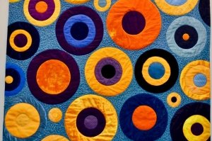 Quilt with pattern of circles