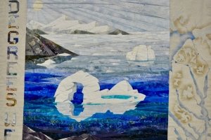 Quilt design showing Sermilik Fjord