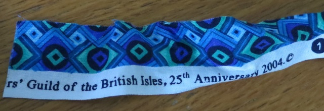 Guild of the British Isles - quilt in blue colour
