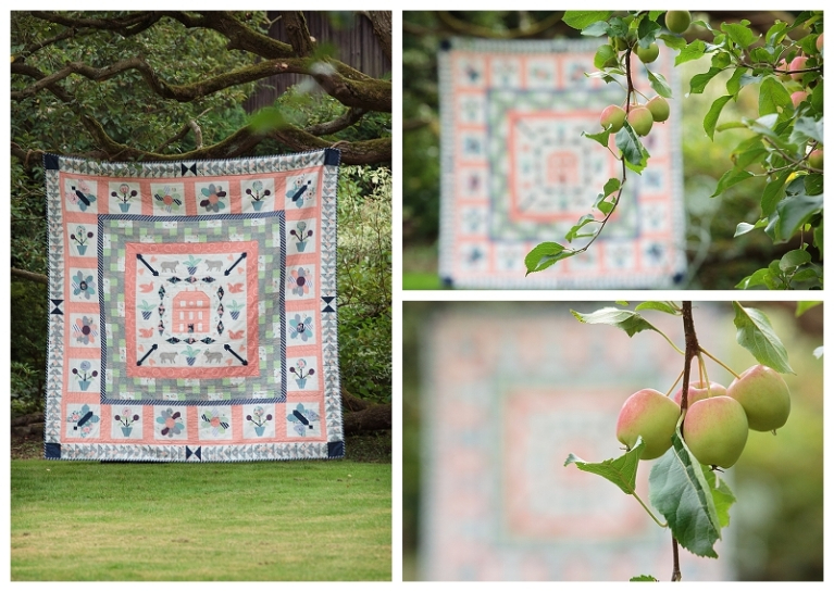 quilt curtain outside