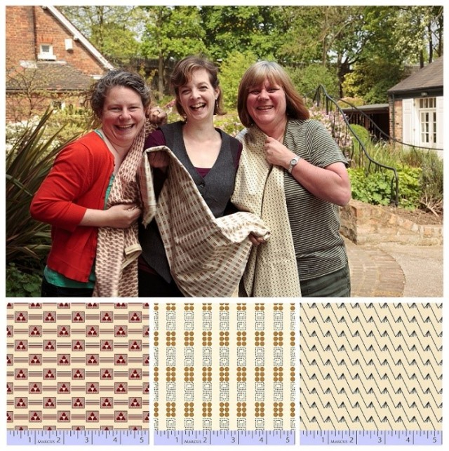 girls with fabrics