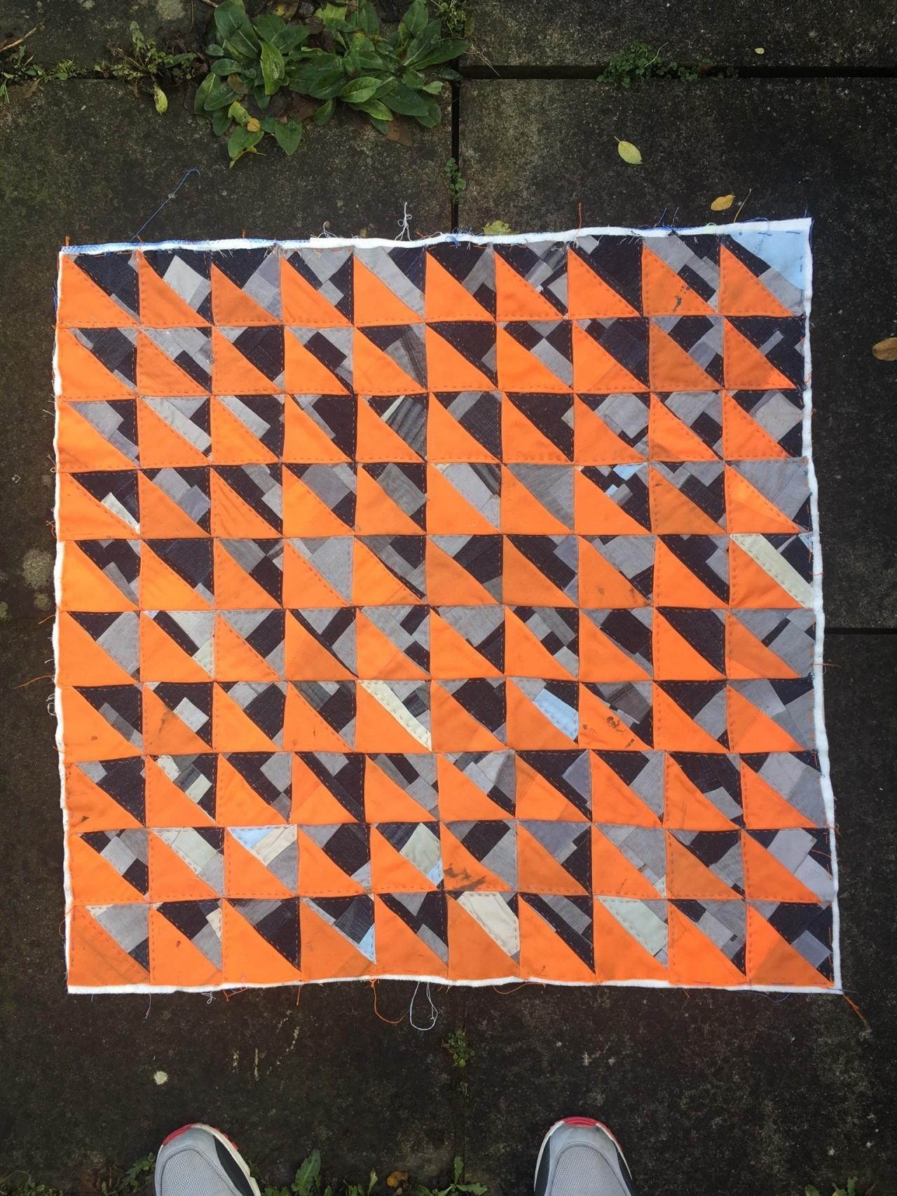 quilt with triangles