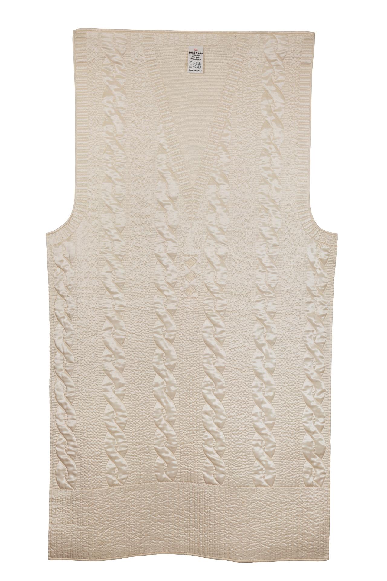 Realistic looking quilted cricket sweater