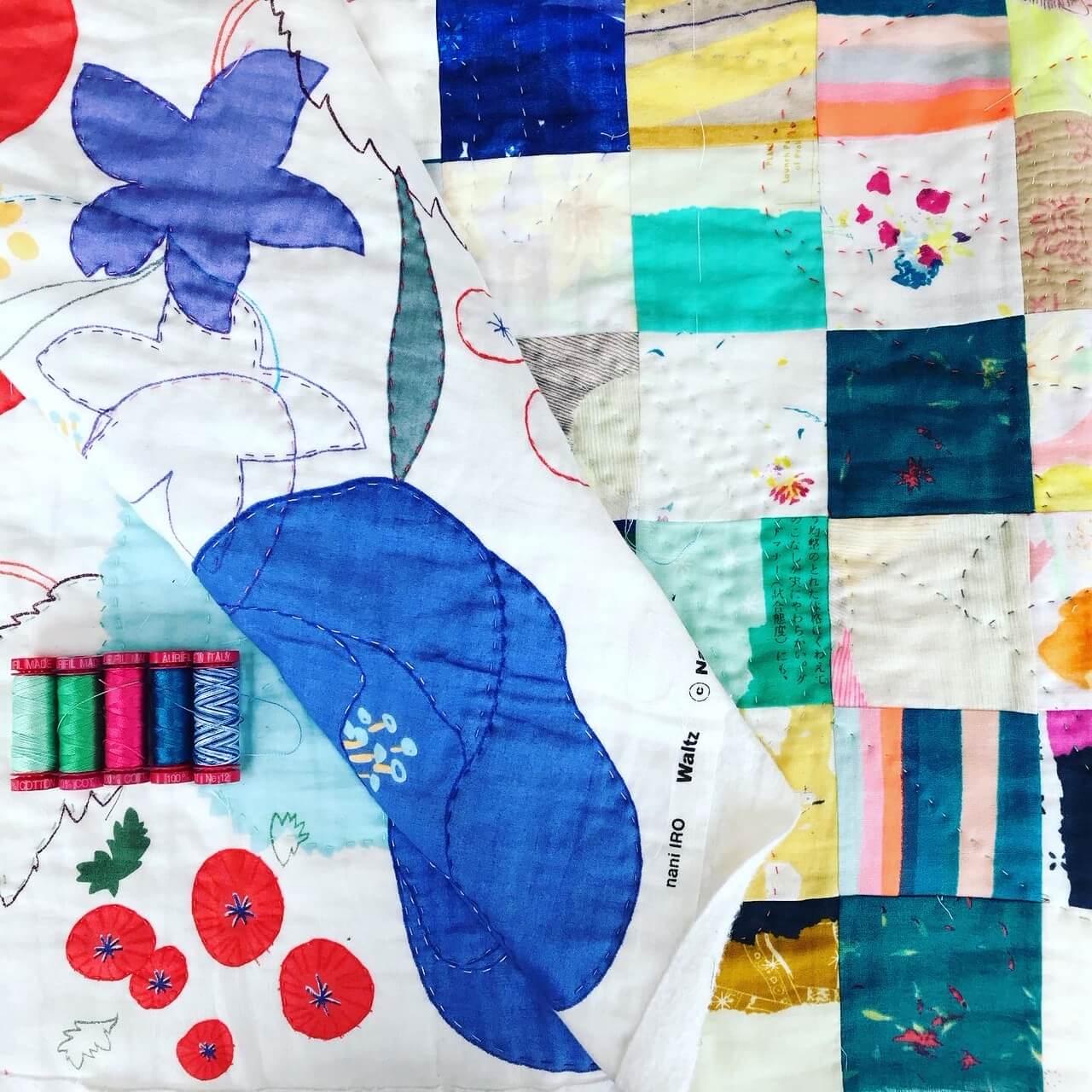 Quilt making in progress