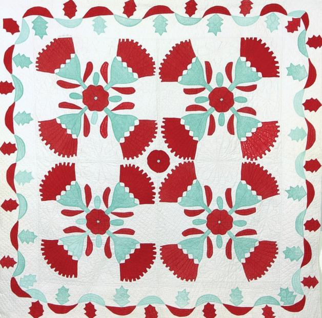 Cockscombe Quilt, maker unknown, 1880-1900. The Quilters? Guild Museum Collection.