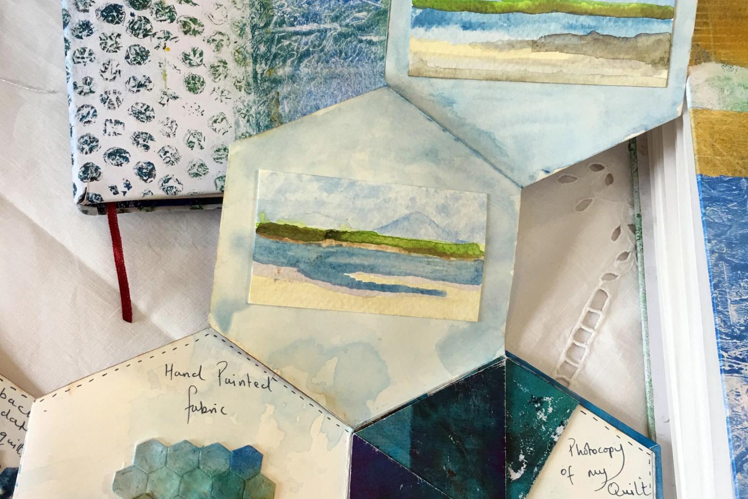 Hexagonal sketchbook by Lesley Bell