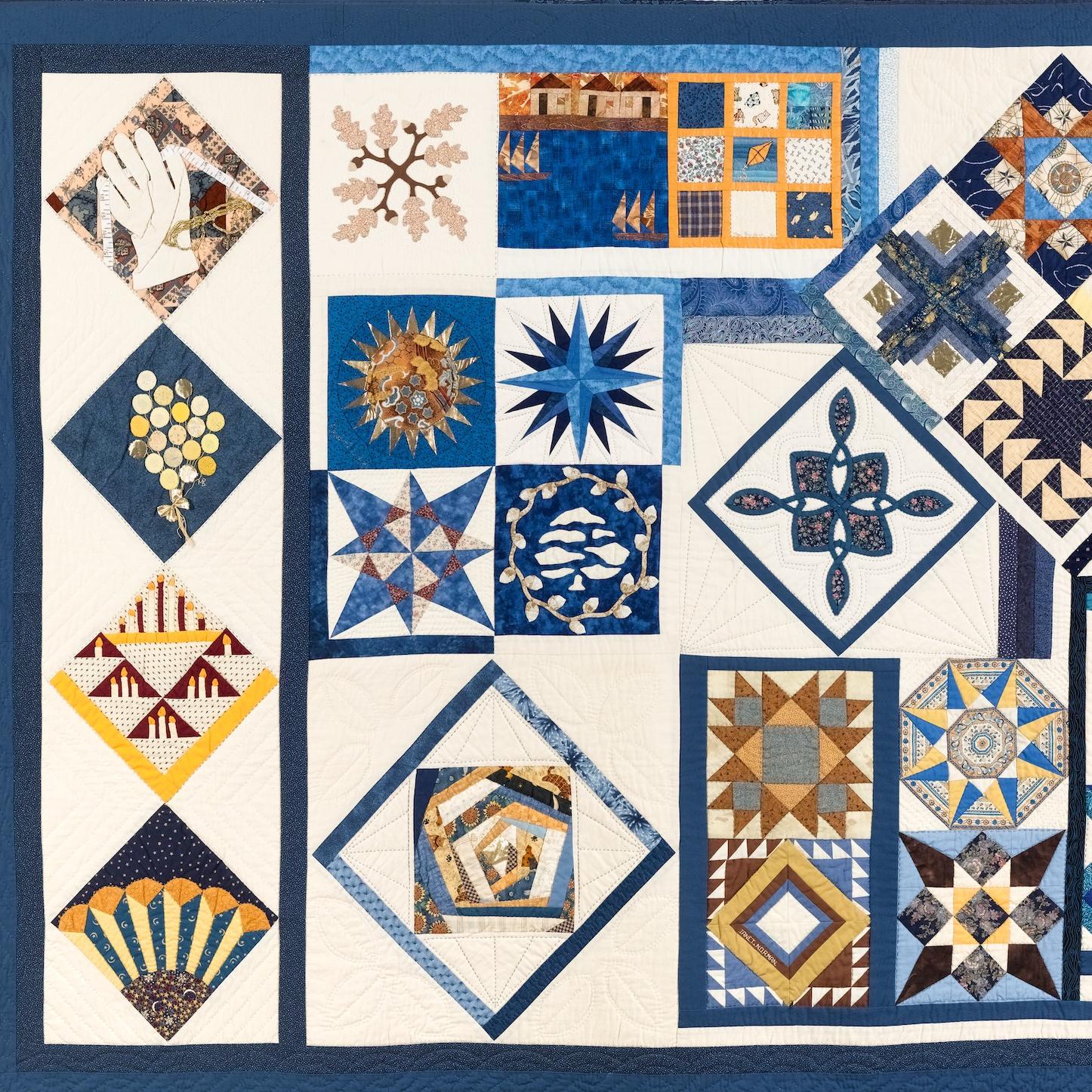 Quilt banner, 1979 - 1999 Celebration quilt 