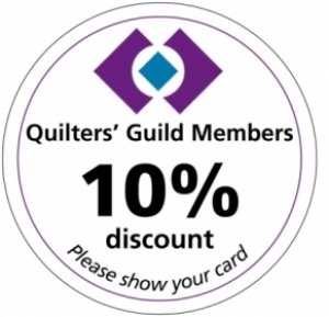 10% Quilters' Guild Member discount logo