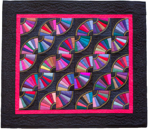 miniature quilt 'Fan Dance' by Dorian Walton