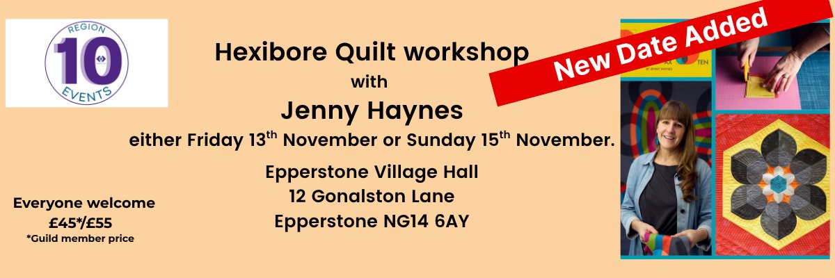 Hexibore Quilt workshop with Jenny Haynes
