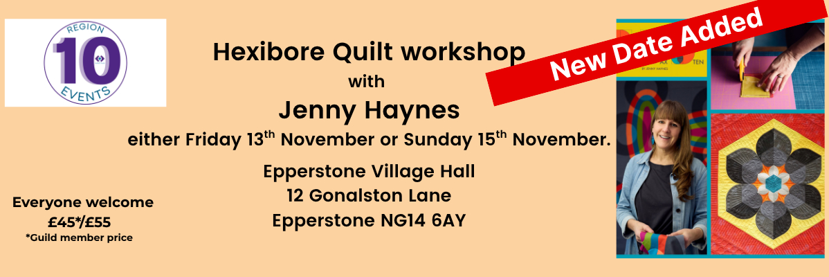 Hexibore Quilt workshop with Jenny Haynes November 2026