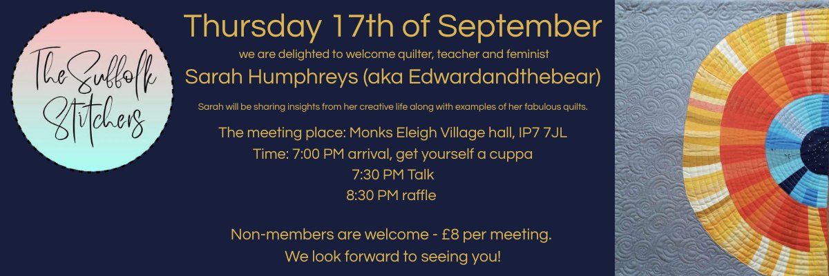 Suffolk Stitchers - Speaker Event - Sarah Humphreys