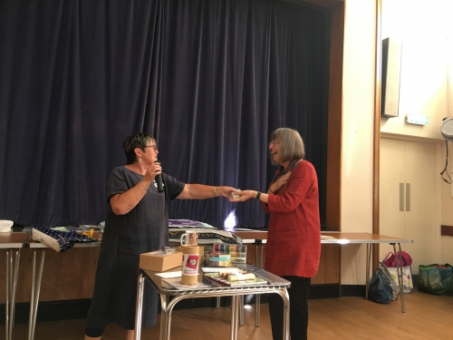Woman receiving gift