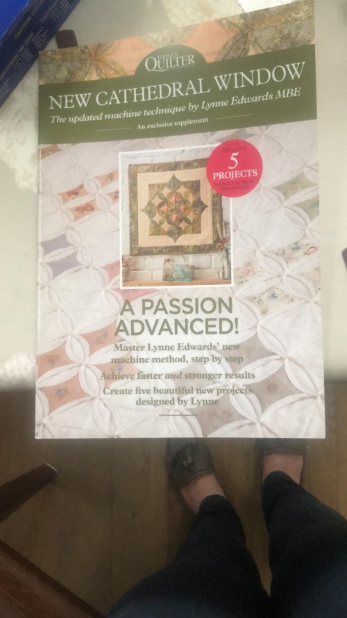 Front cover of book: New Cathedral Window, the updated machine technique by Lynne Edwards