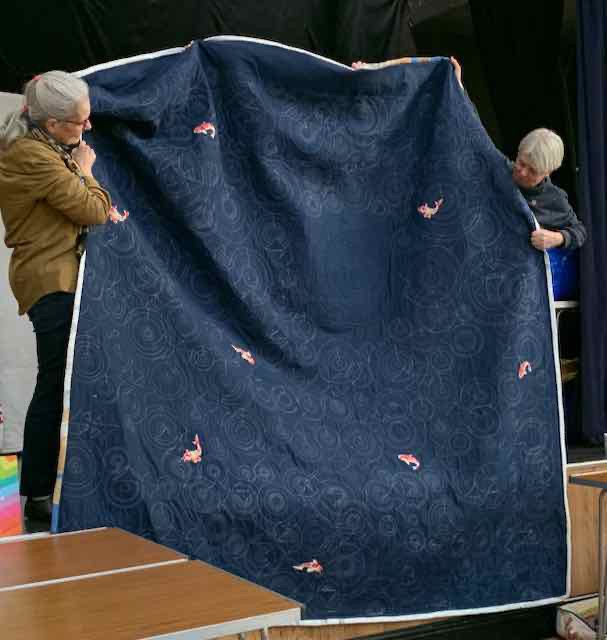 Reverse side Koi Carp Quilt