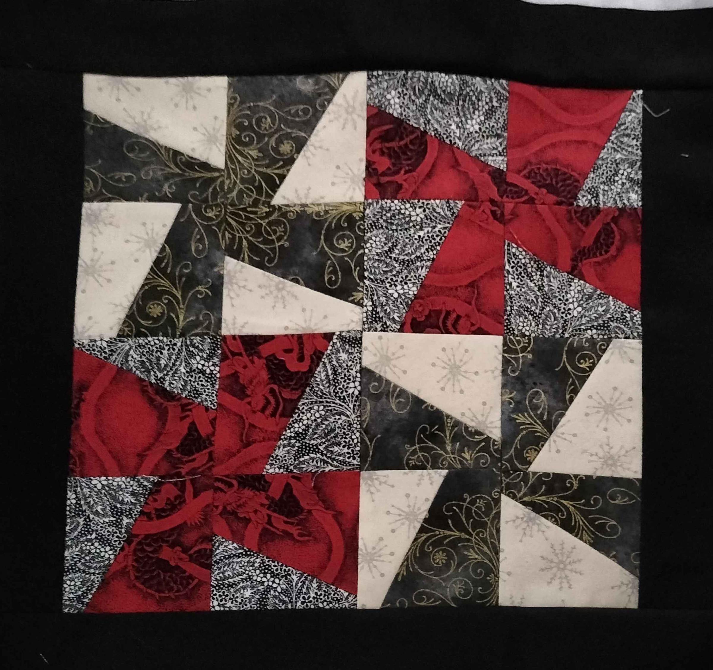 Black & red windmills