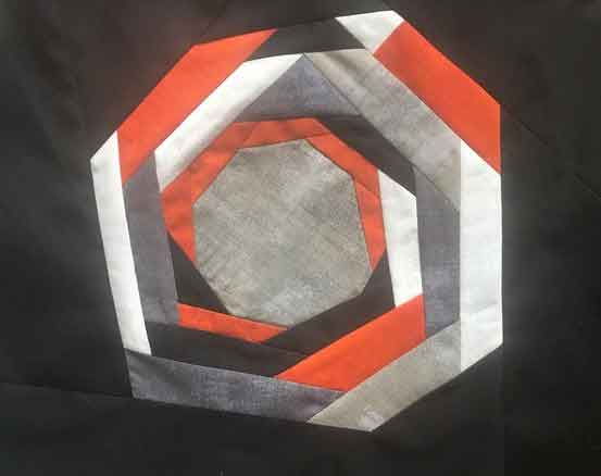 Orange black Hexagon