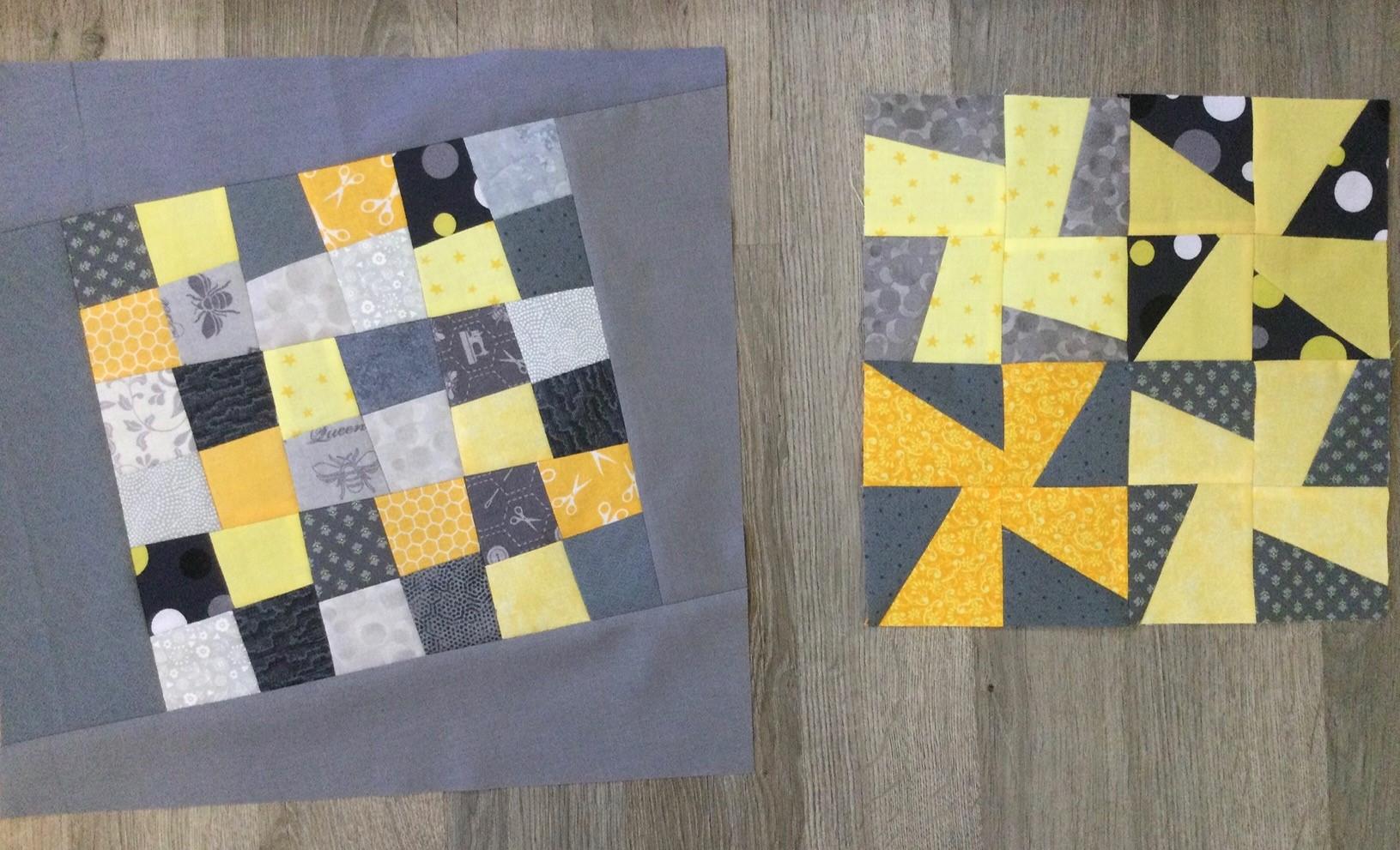 Yellow and grey blocks