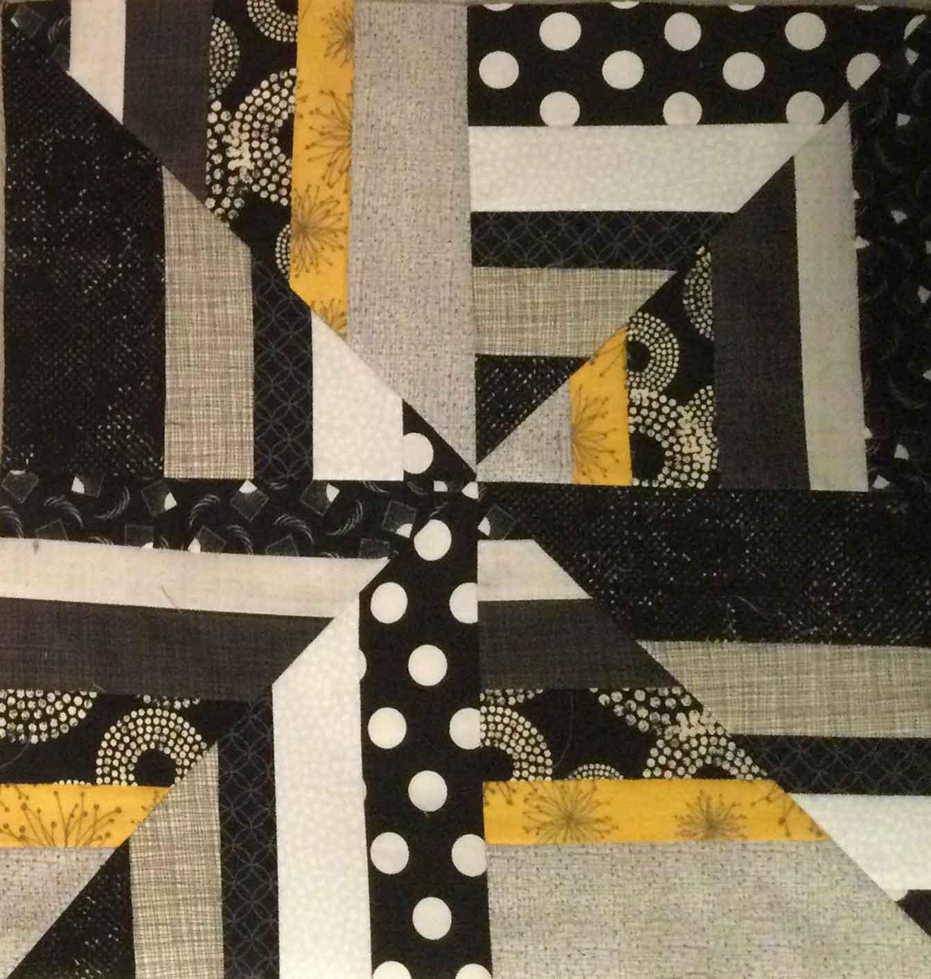 Black yellow pinwheel