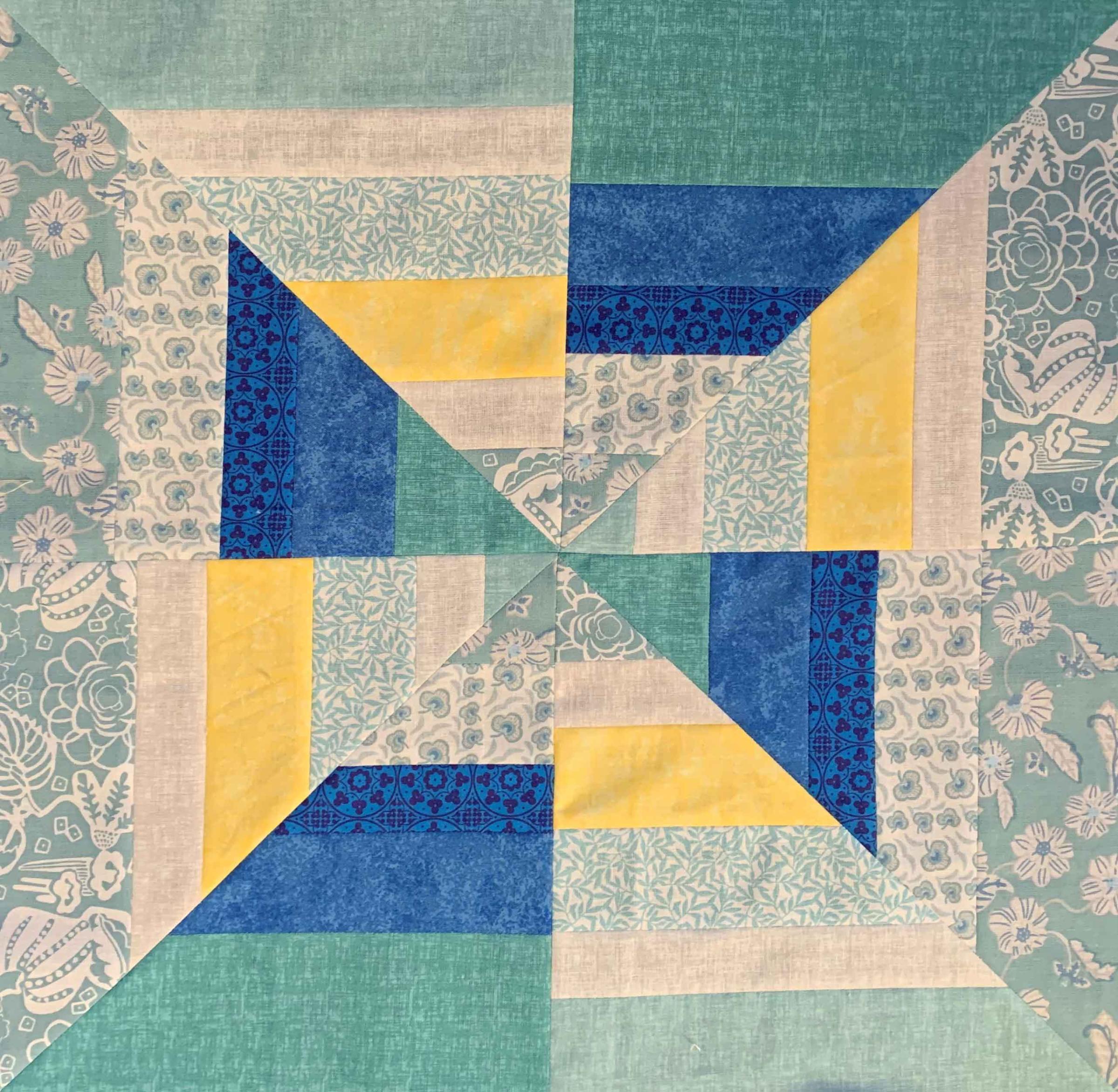 Aqua pinwheel