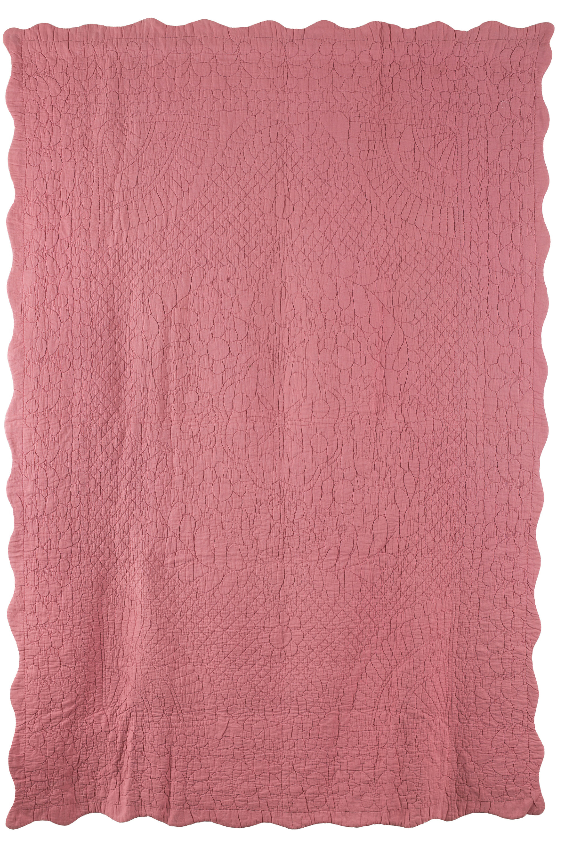 Pink wholecloth quilt