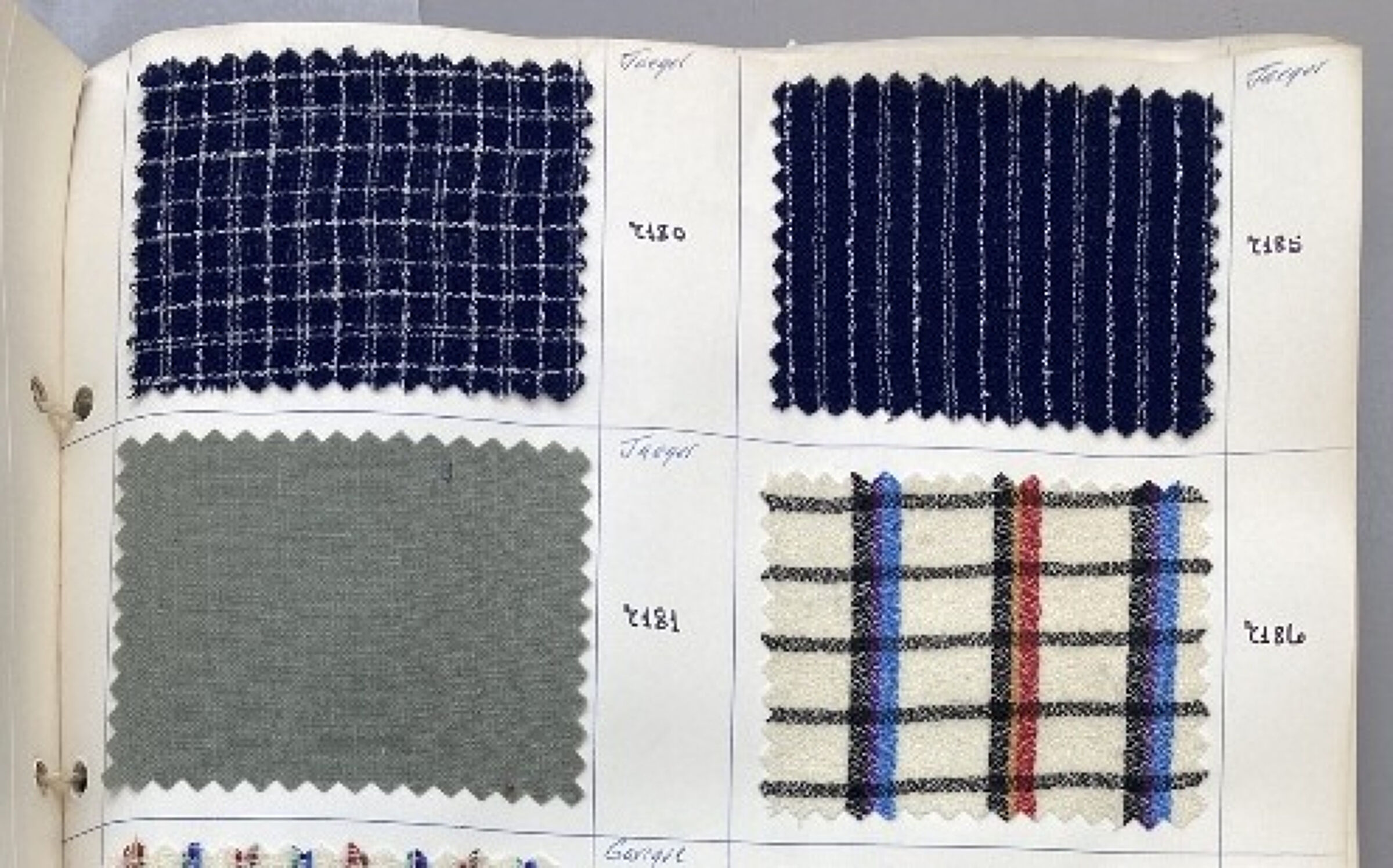 Woolen fabric samples