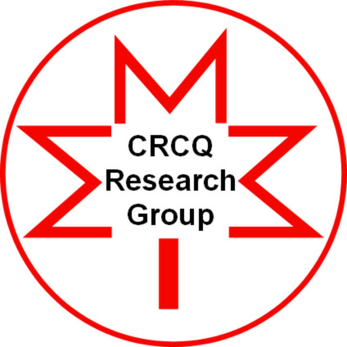Logo maple leaf red line drawing in red circle