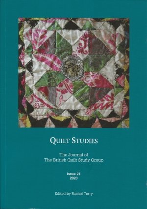 Booklet with Green and Pink patchwork on jade background