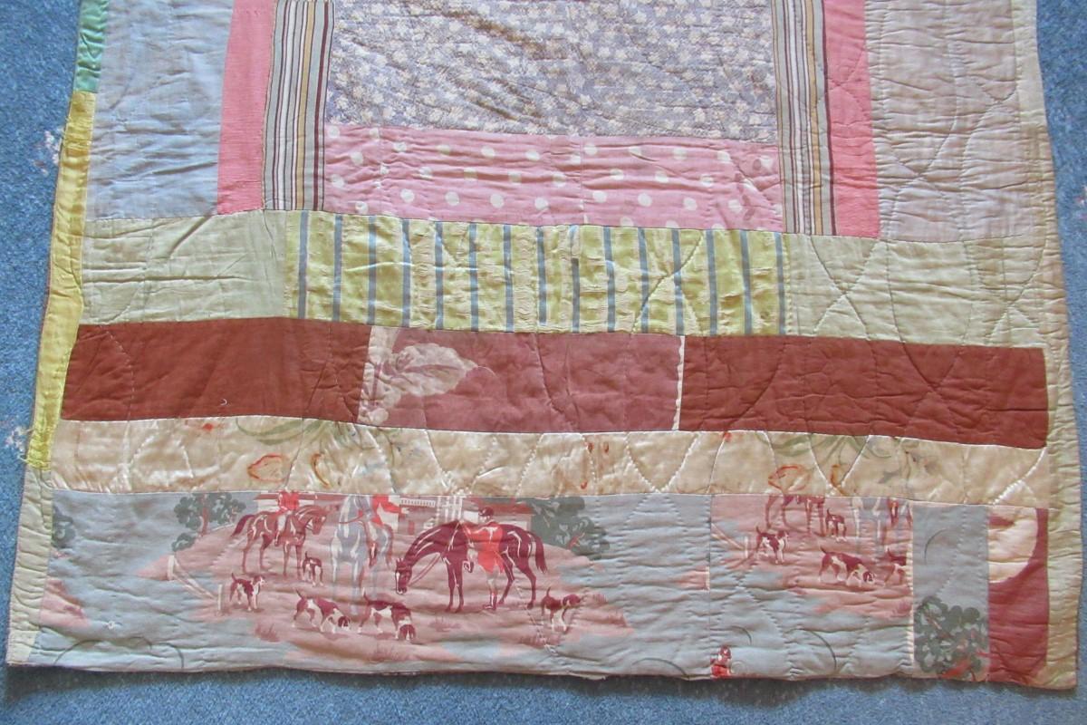 Hunting scene fabric