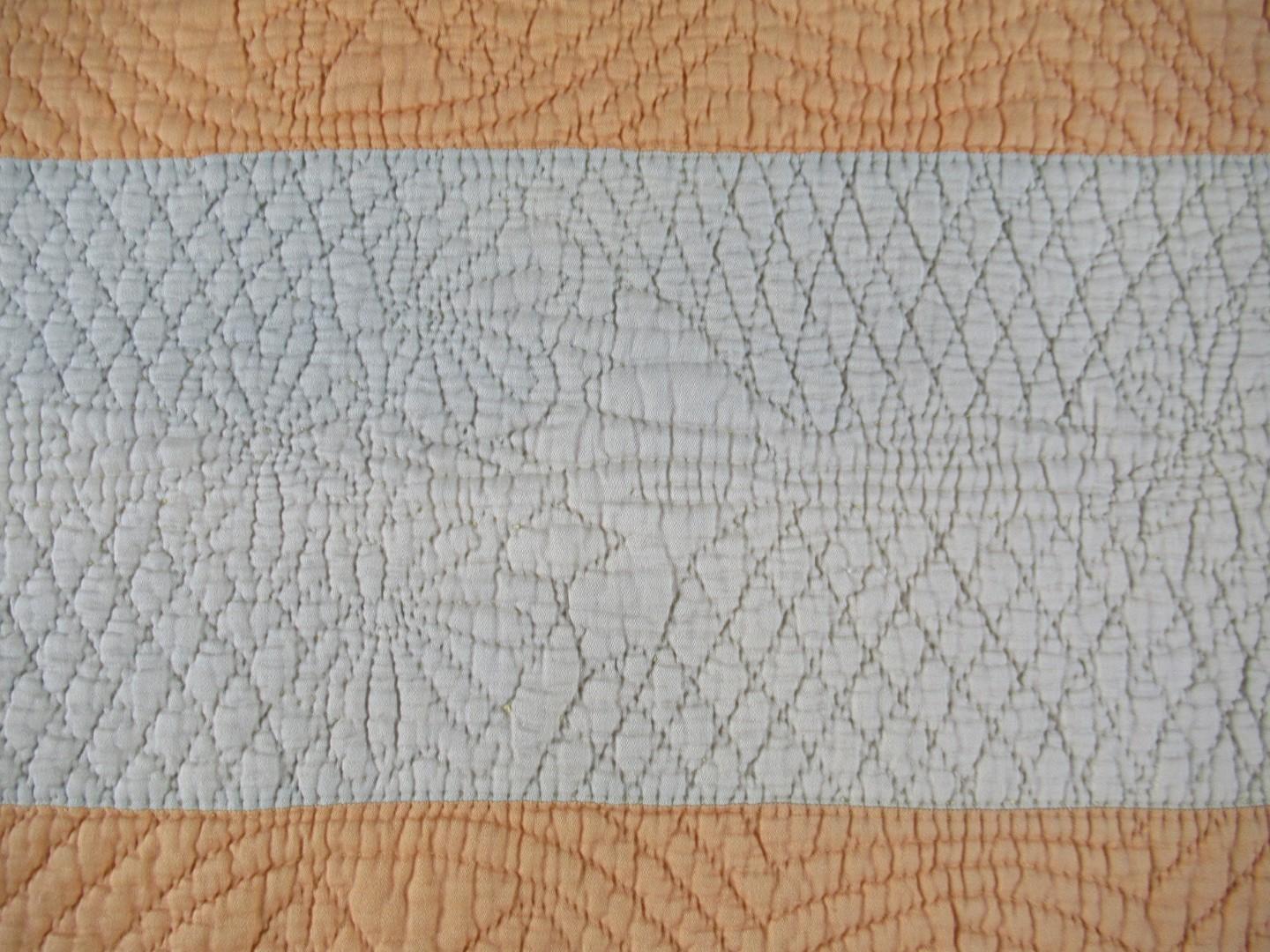 Quilting detail of centre strip
