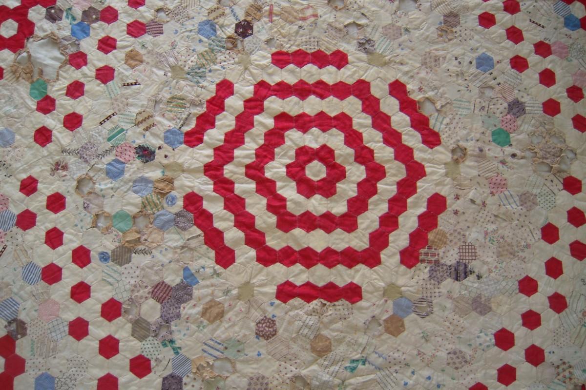 Centre design of hexagon quilt