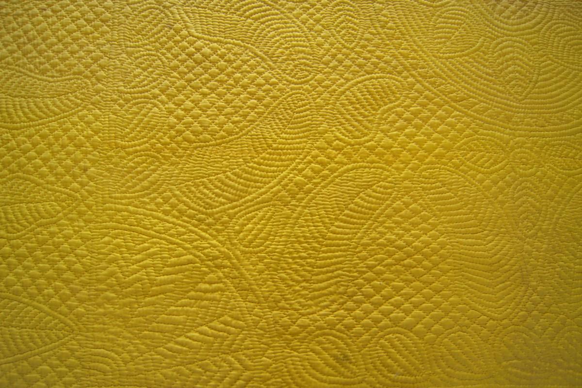 Detail of yellow quilt
