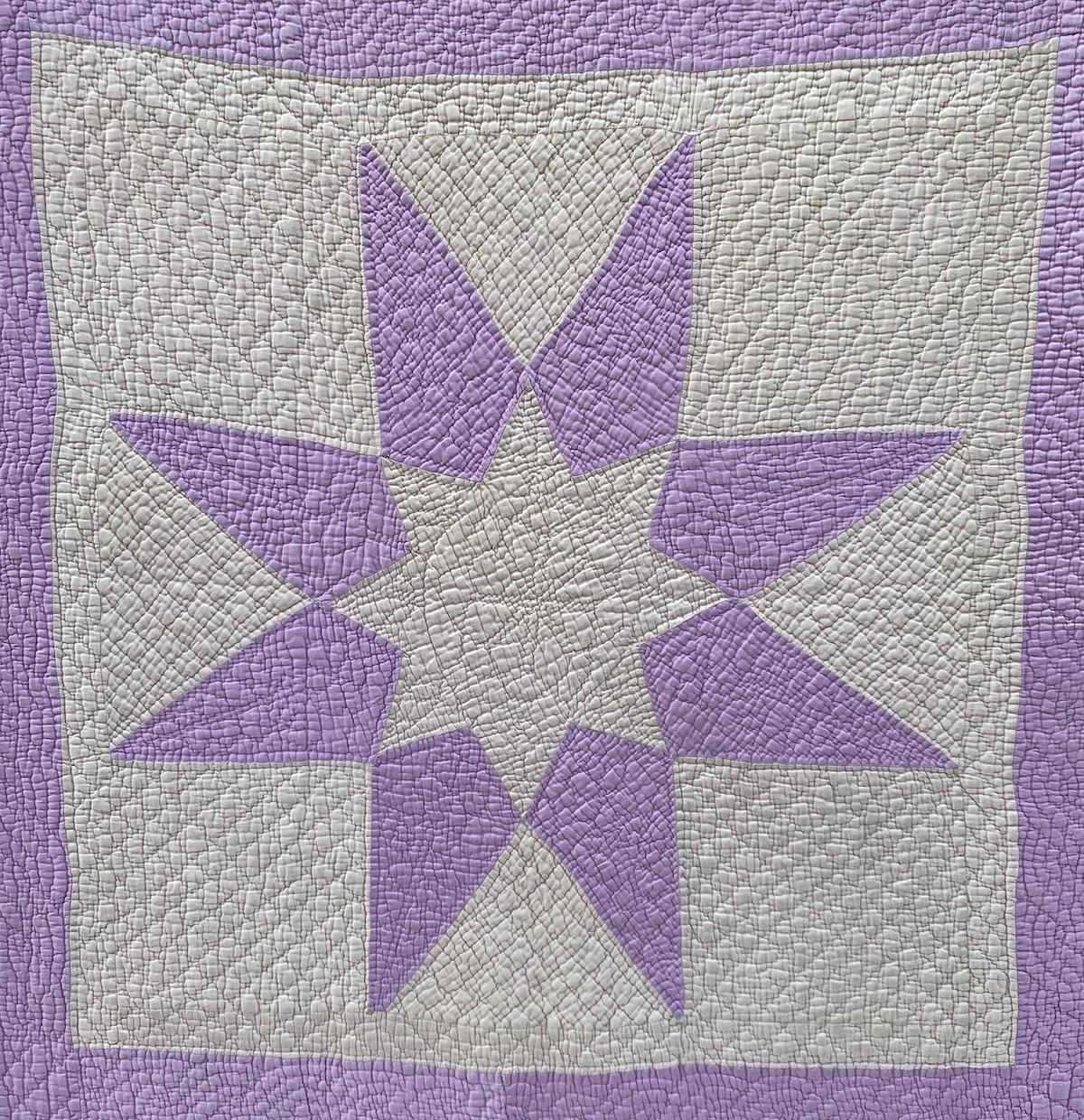 Patchwork with large purple star 