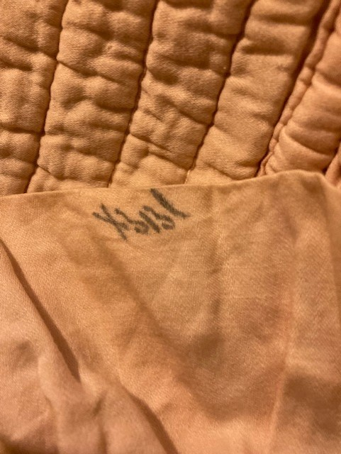 Beryl's quilt Laundry mark