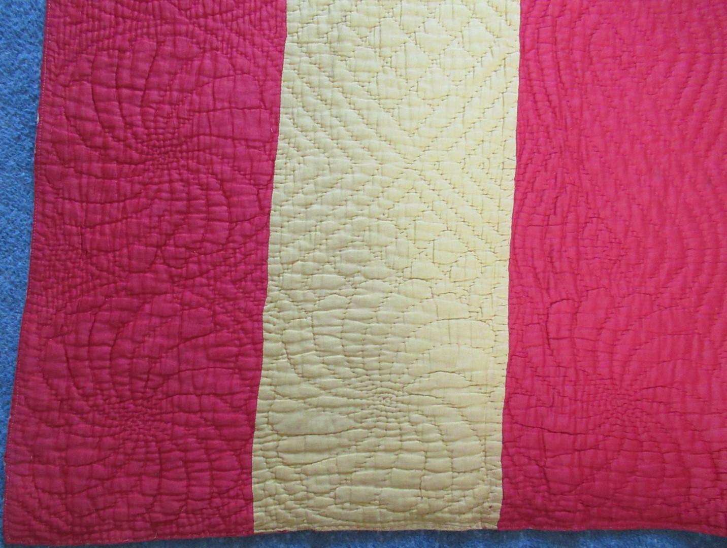 Red & Yellow Strippy with a Paisley Back
