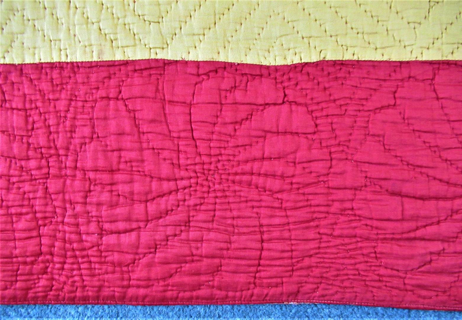 Red & Yellow Strippy with a Paisley Back -daisies