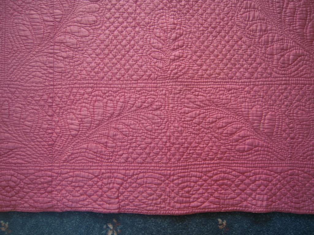 pink quilt edge