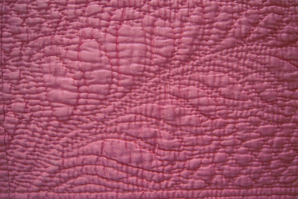 Pink quilted feather