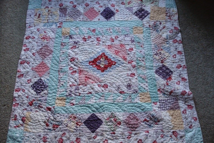 Multi coloured quilt